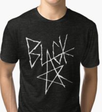 Soul eater - Black Star Signature (White) Tri-blend T-Shirt