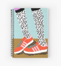 Spiffy - shoes art print memphis design style modern colorful california socal los angeles brooklyn hipster art pattern Spiral Notebook