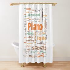 Piano Terminology Commonly Used Musicians Terms Shower Curtain