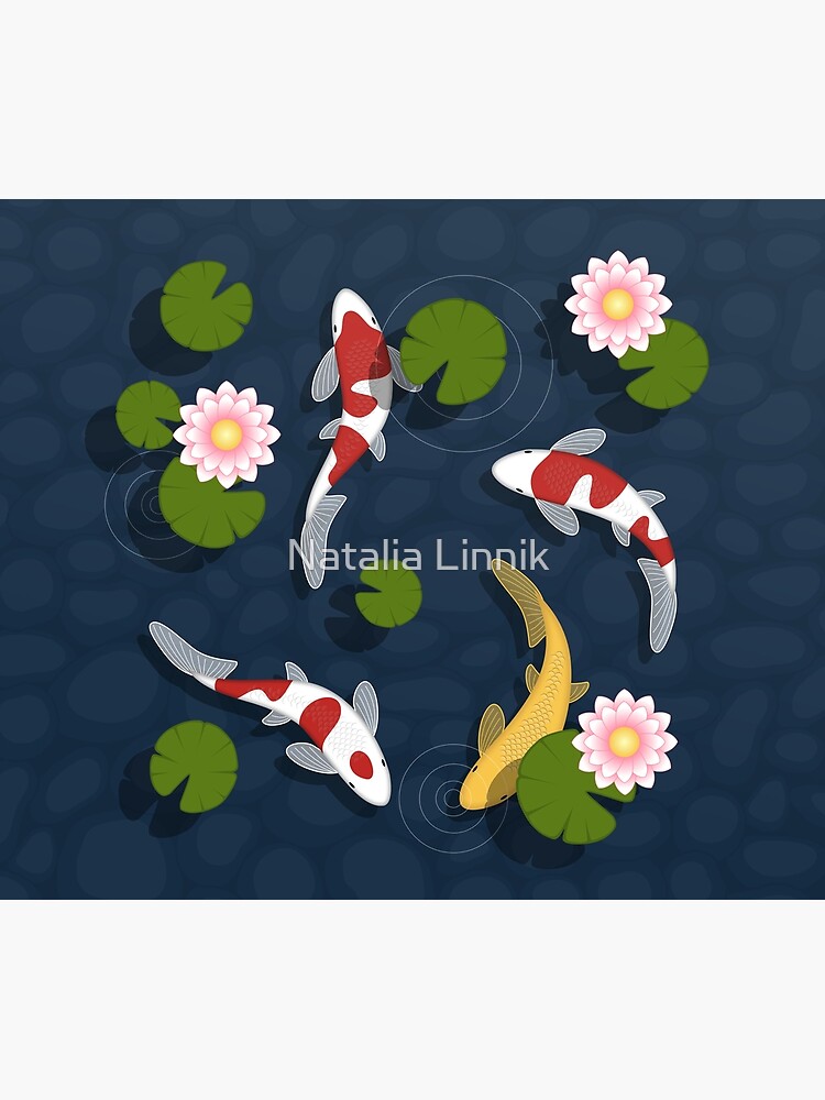 Japanese Koi Fish Pond by chibibikun