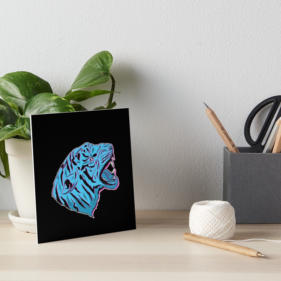 Roaring tiger Art Board Print