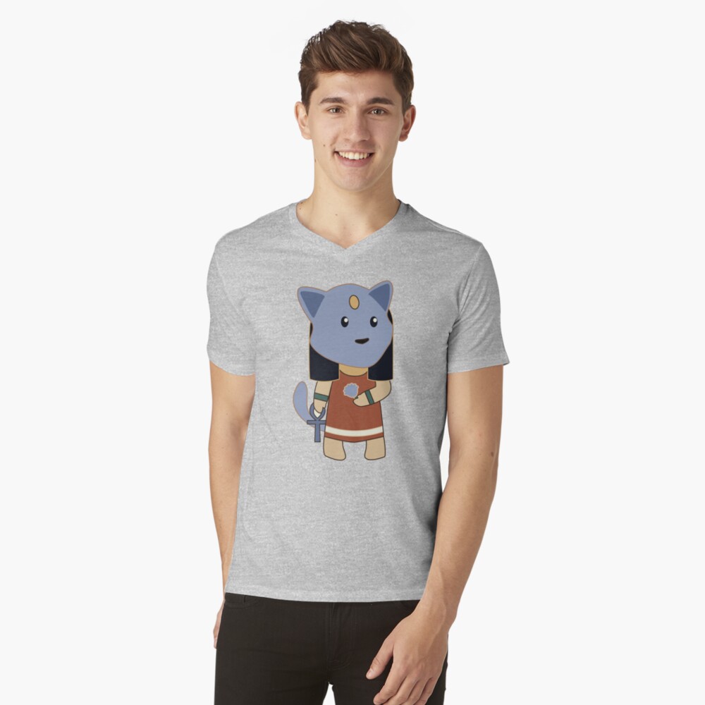 Tiny Bastet V-Neck T-Shirt