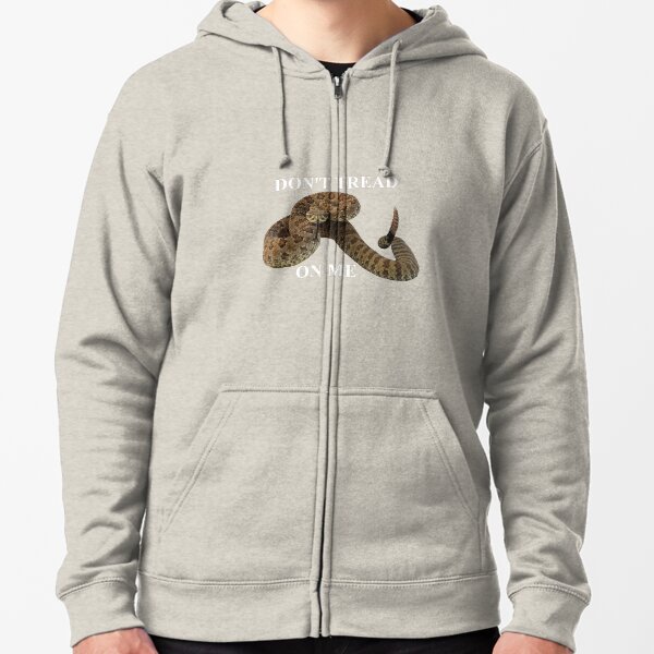 Dont Tread On Me (white lettering) Zipped Hoodie