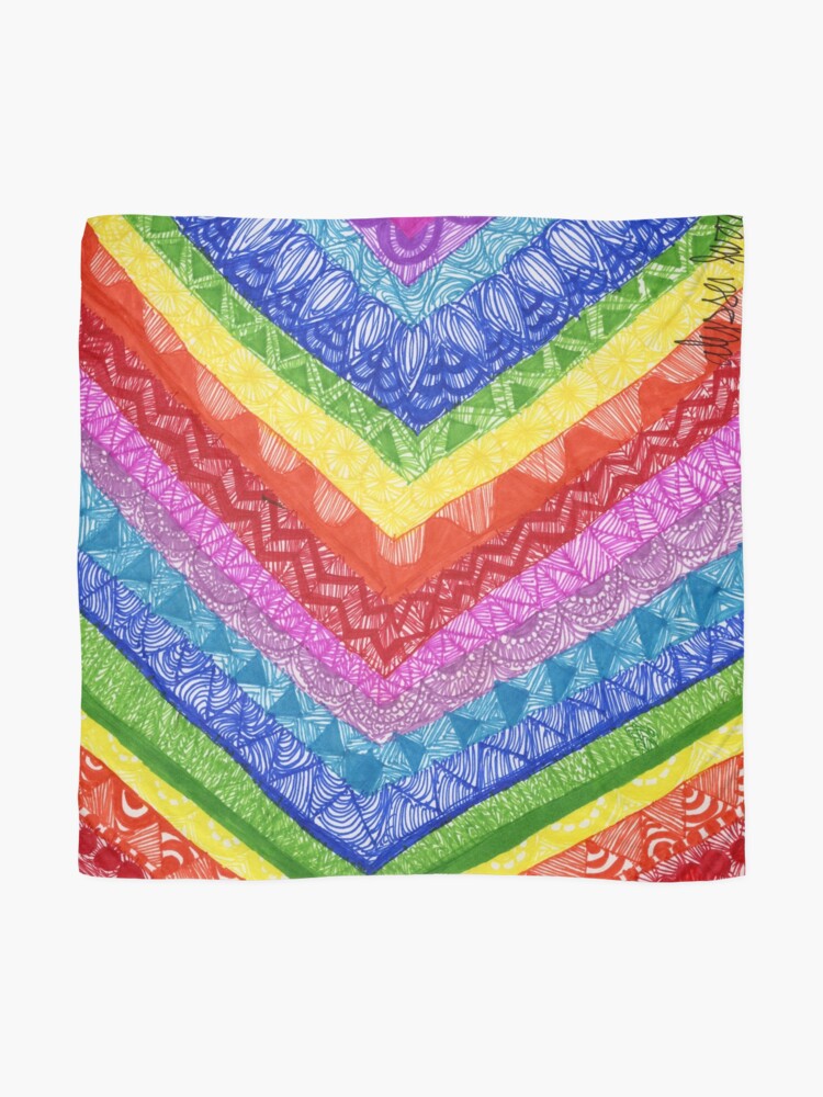 rainbow zentangle pattern " Scarf by Alliejules | Redbubble