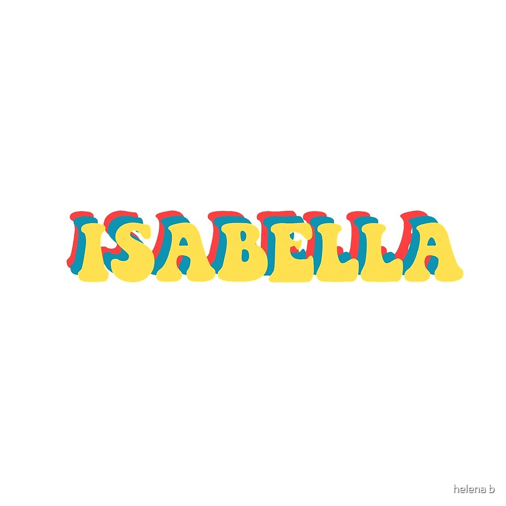 isabella-aesthetic-name-sticker-by-helena-b-redbubble