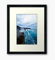Mike Brennan Ledge Jump Shipstern Bluff Framed Print