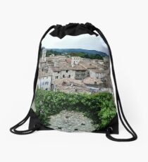 Overlooking Viviers, France Drawstring Bag