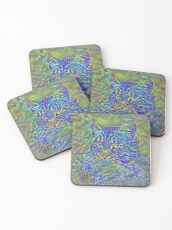Artificial neural style Post-Impressionism cat Coasters