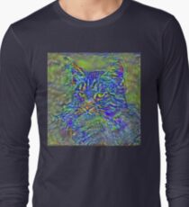 Artificial neural style Post-Impressionism cat Long Sleeve T-Shirt