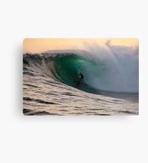 Sandy Ryan in a massive barrel at Shipstern Bluff in Tasmania Metal Print