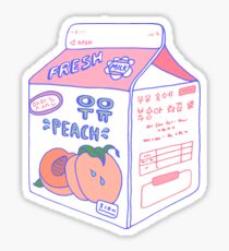 Peach Milk Carton Sticker