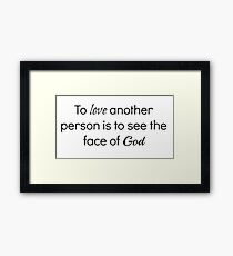 Les Miserables Quote Framed Print