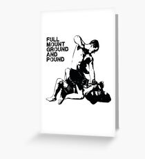 MMA Full mount ground and pound BJJ Greeting Card