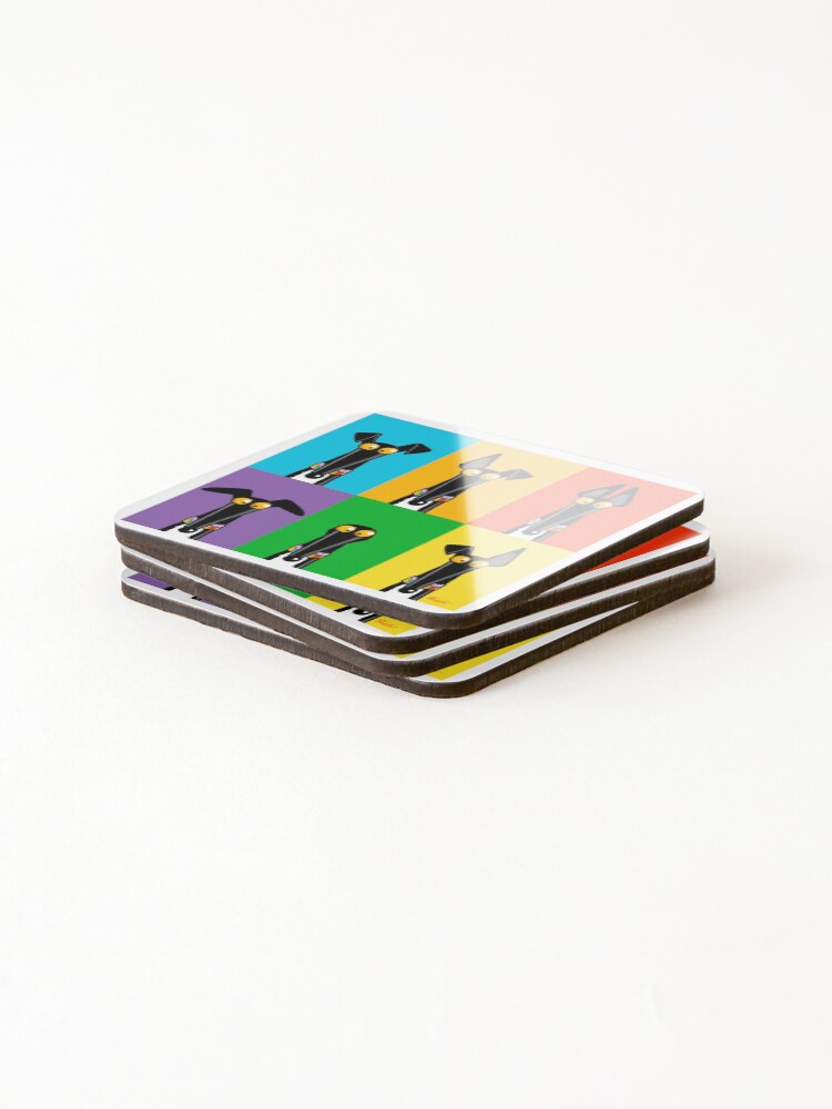 Alternate view of Greyhound Semaphore Coasters (Set of 4)