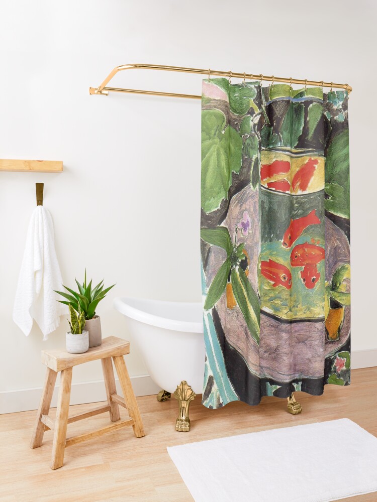 Alternate view of Henri Matisse Goldfish 1911, Goldfishes Artwork, Men, Women, Youth Shower Curtain