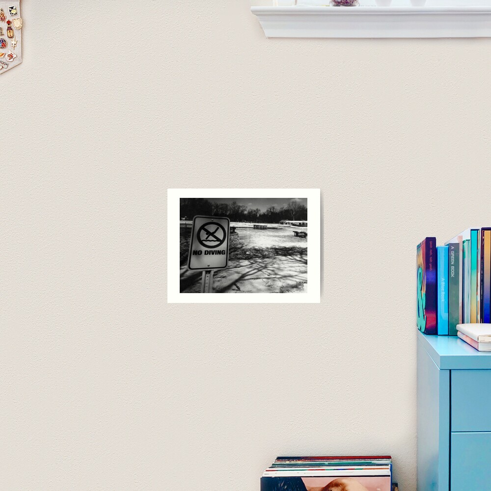 No Diving Art Print