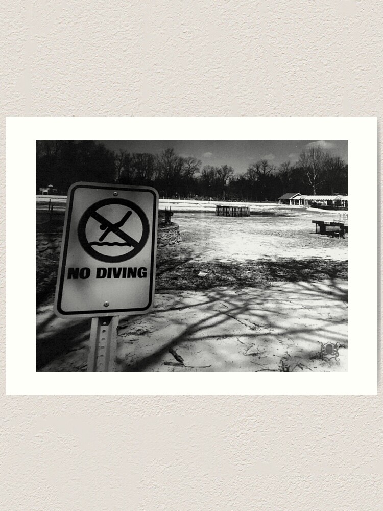 Alternate view of No Diving Art Print