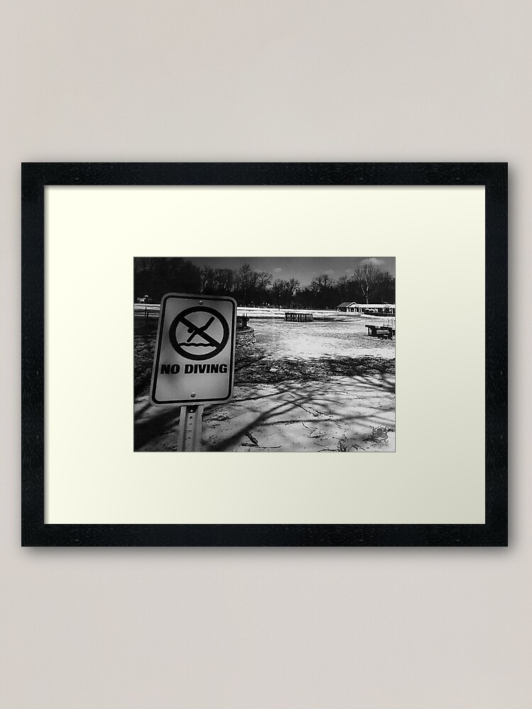 Alternate view of No Diving Framed Art Print