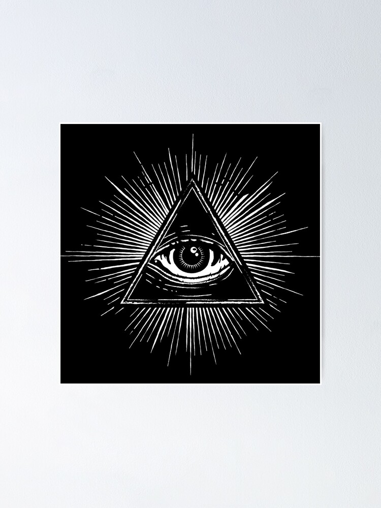 Alternate view of Illuminati Occult Pyramid Sigil Poster