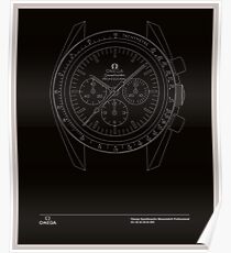 Omega Speedmaster First Watch auf dem Mond getragen Poster