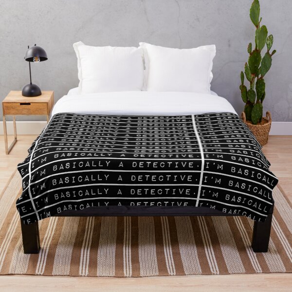 Basically a detective - Label Maker Style Throw Blanket