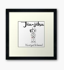 Robots love BJJ Framed Print