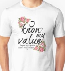I know my value Unisex T-Shirt