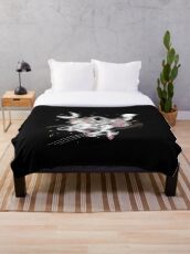 Astronaut unicorn Throw Blanket