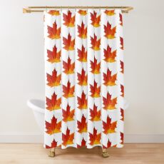 Autumn maple leaf Shower Curtain
