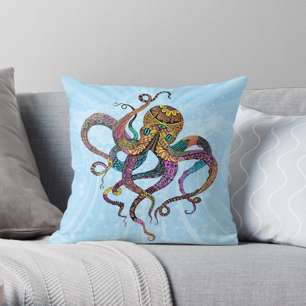 octopus throw pillow