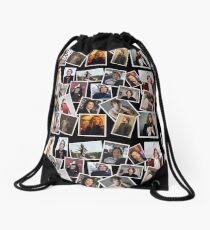 Cody Fern Collage Drawstring Bag