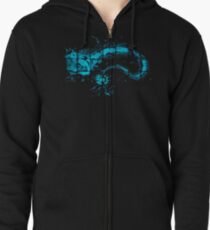 Glowing Bacterial Art - Viperfish Zipped Hoodie