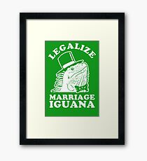 Legalize Marriage Iguana Framed Print