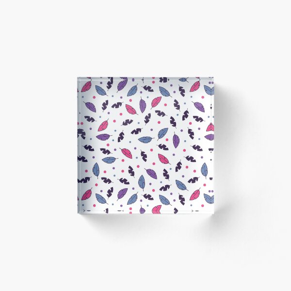 Falling Feathers Acrylic Block