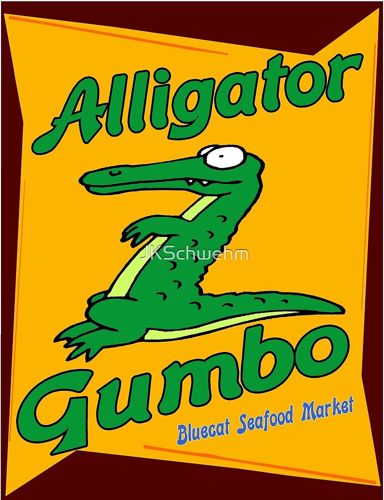 "Alligator Gumbo Cartoon" by JKSchwehm Redbubble