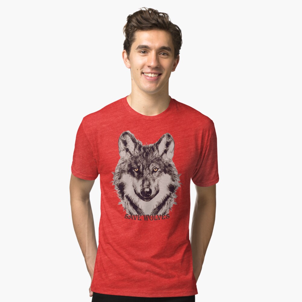 SAVE WOLVES Vintage T-Shirt