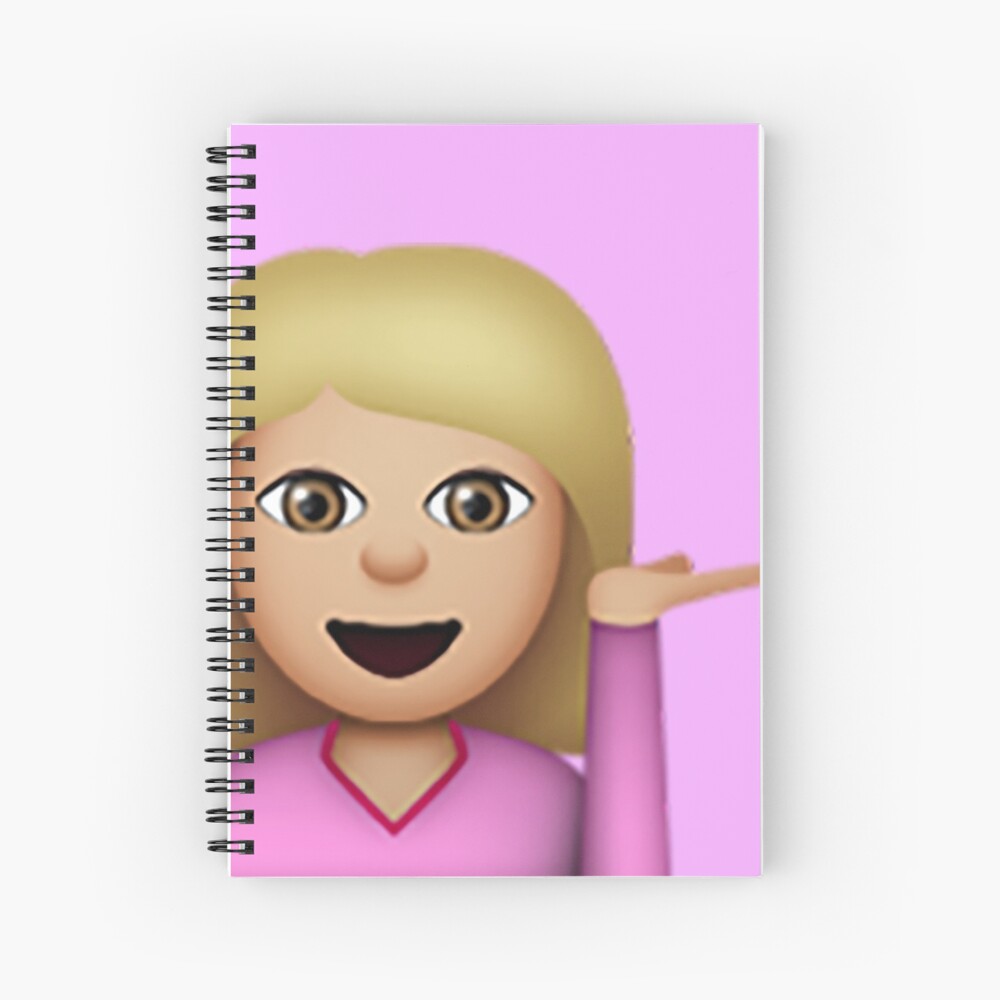  Blond Hair Toss Emoji  Spiral Notebook by LegendaryDurk 