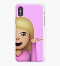 Blond Hair Toss Emoji iPhone Case
