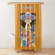 Alien Abduction Club Shower Curtain