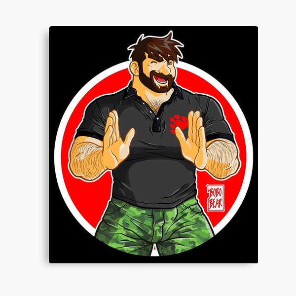 ADAM - BIG BOY (BLACK POLO) Canvas Print