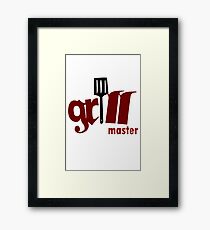 Grill master geek funny nerd Framed Print