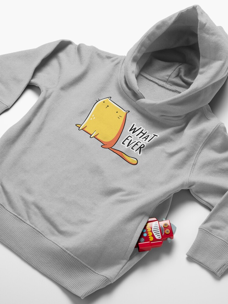 Alternate view of Whatever Cat Toddler Pullover Hoodie