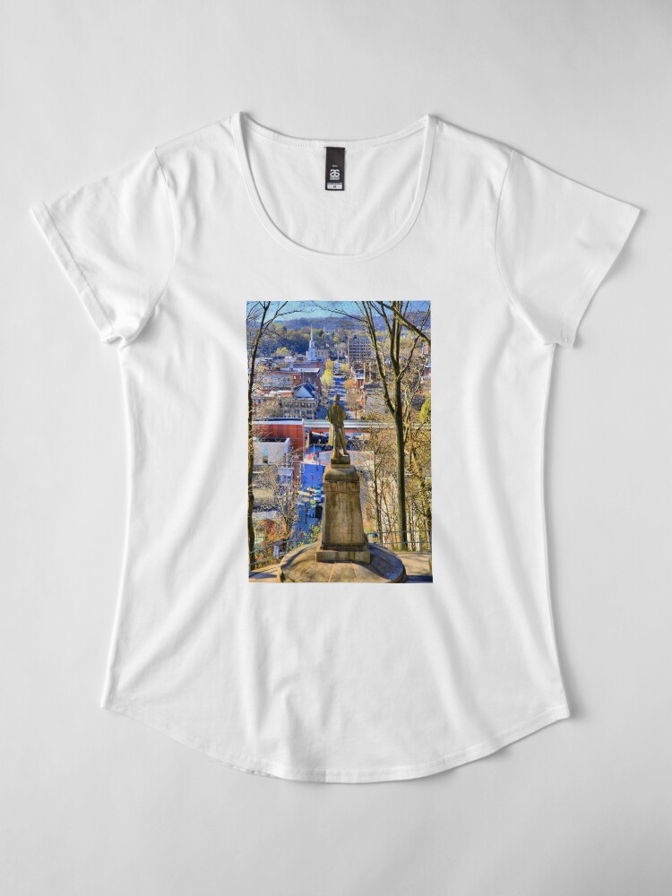 Alternate view of A View from College Hill Premium Scoop T-Shirt