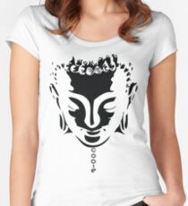 Buddha Face Women's Fitted Scoop T-Shirt