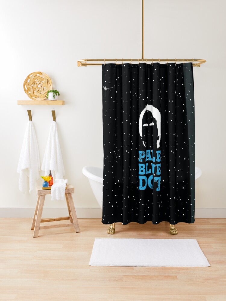 Pale Blue Dot Shirt Shower Curtain By Maxkalef Redbubble