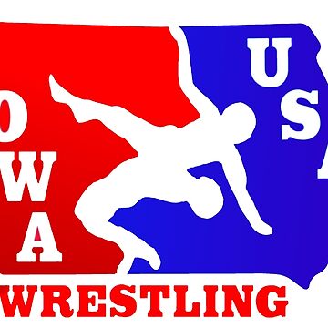 Wrestling earguad with IOWA USA wrestling stickers