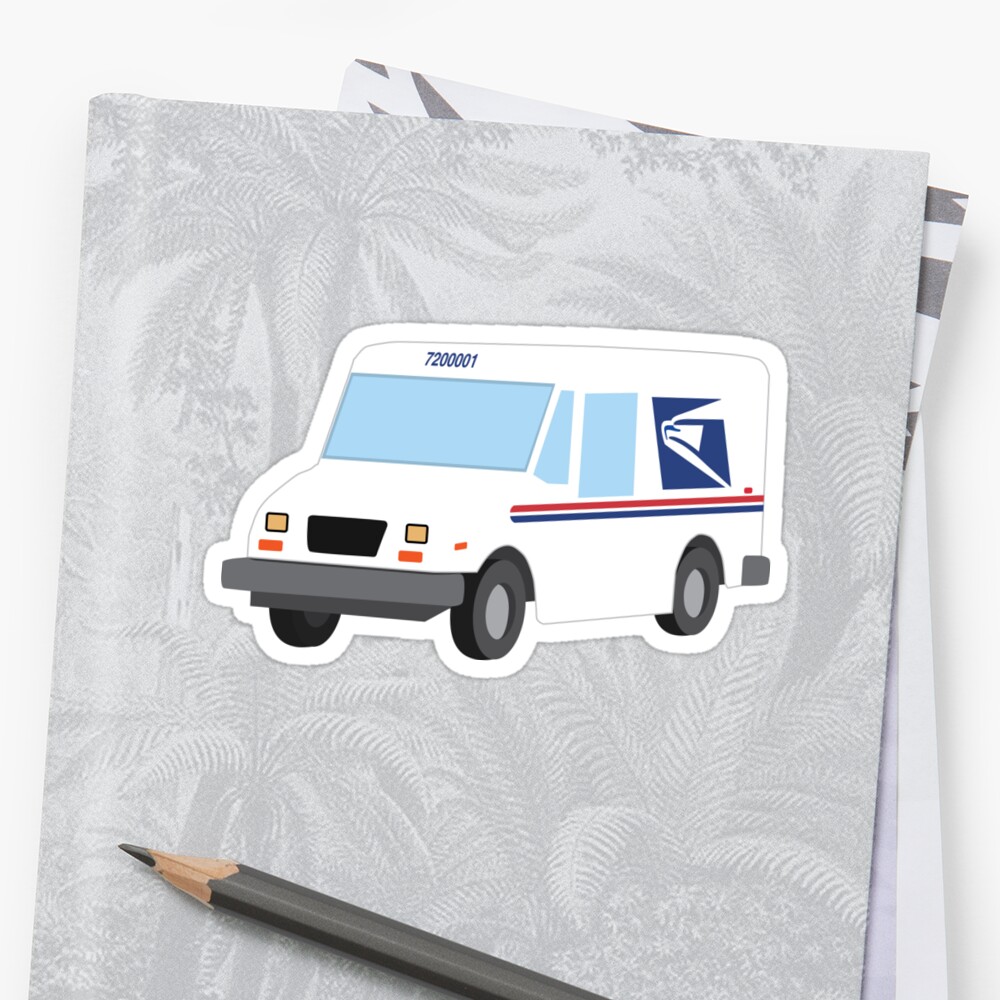 &quot;USPS Grumman LLV Mail Truck&quot; Sticker by MattNovelli | Redbubble