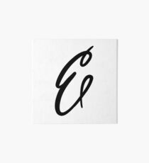 Letter E Art Board Print