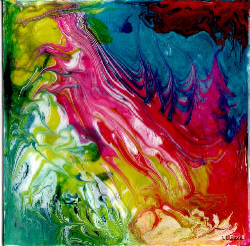 "Paint Spill" by GL Ezzell Redbubble