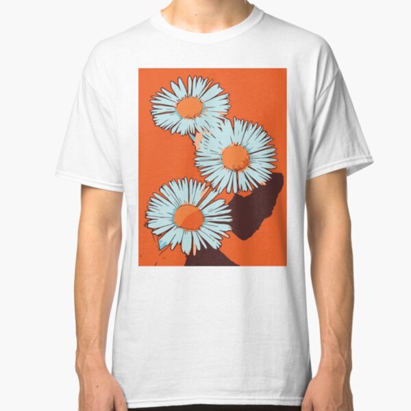 Daisies orange flower poster WelikeFlowers Classic T-Shirt